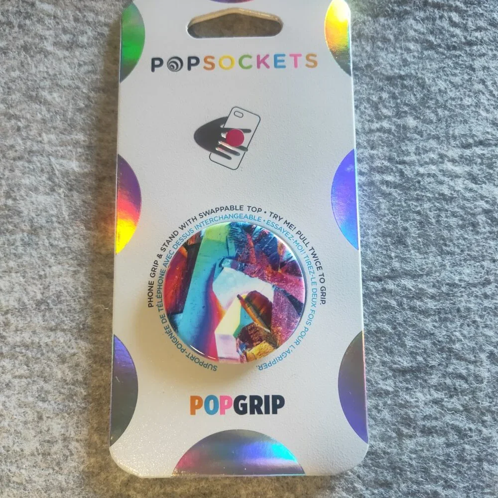 Rainbow Gem Gloss Popsockets Single Grip & Stand Phones and Tablet Holder